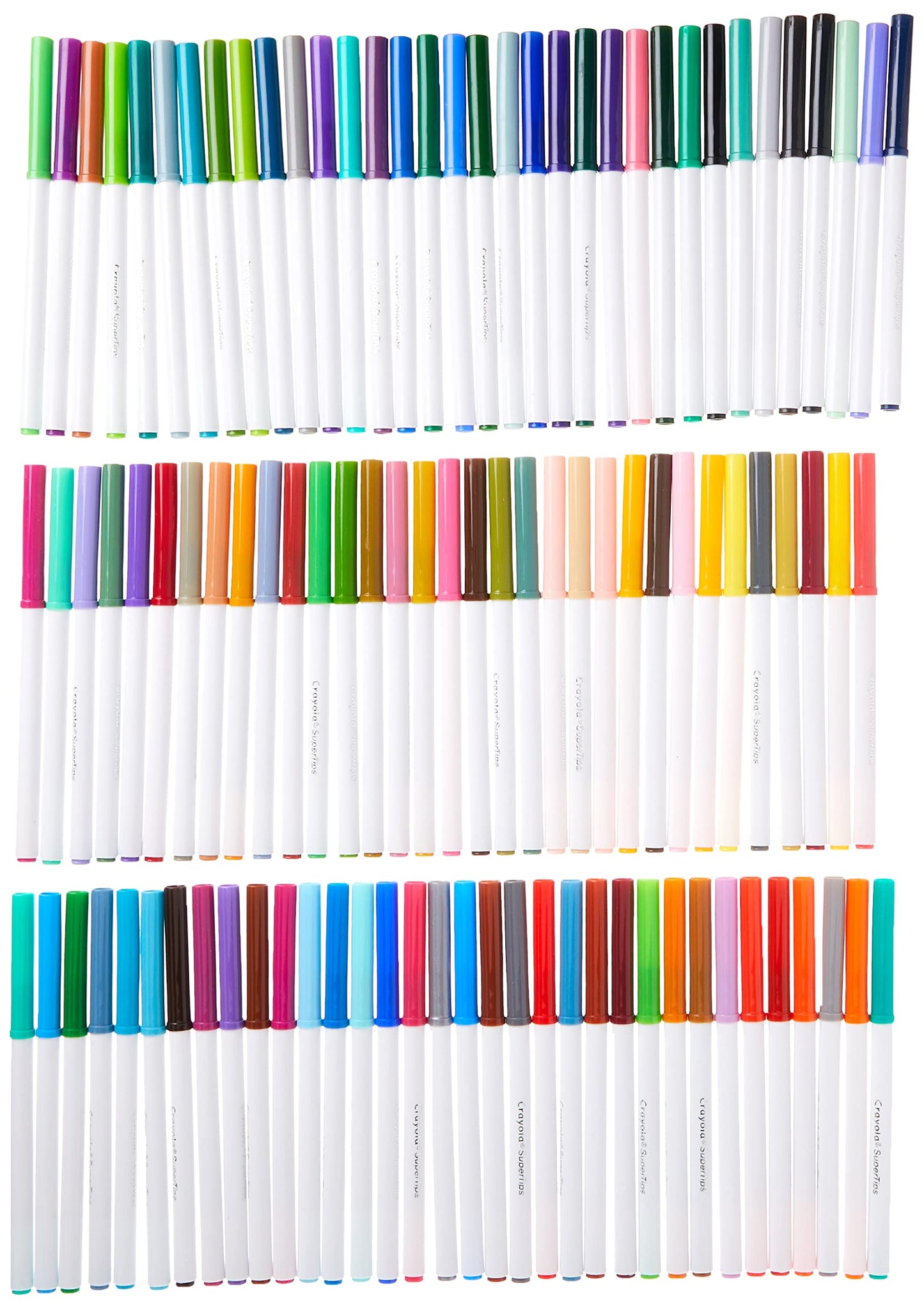 Crayola Super Tips Washable Markers 100 Count – Vibrant, No-Bleed