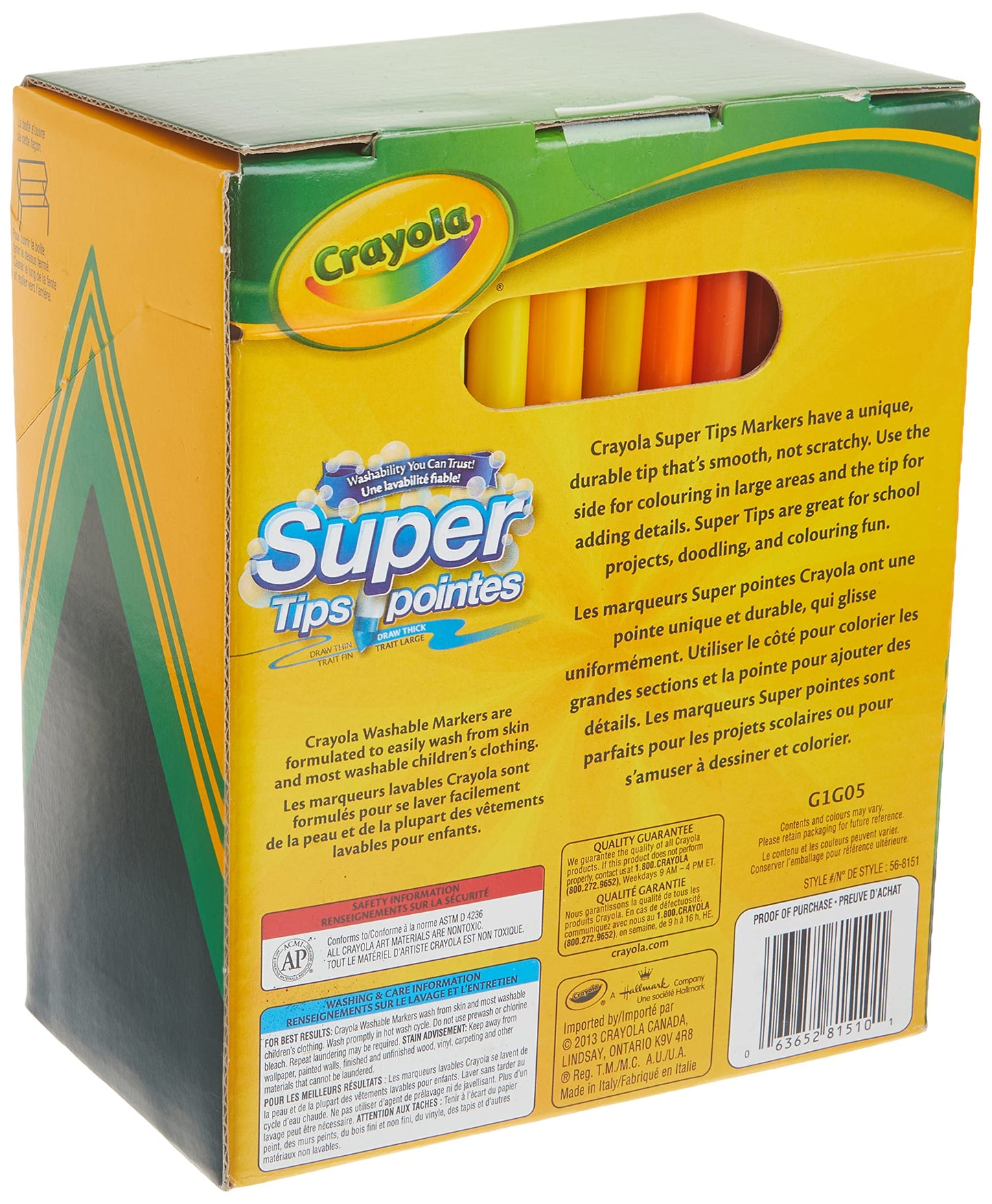 Crayola Super Tips Washable Markers 100 Count – Vibrant, No-Bleed