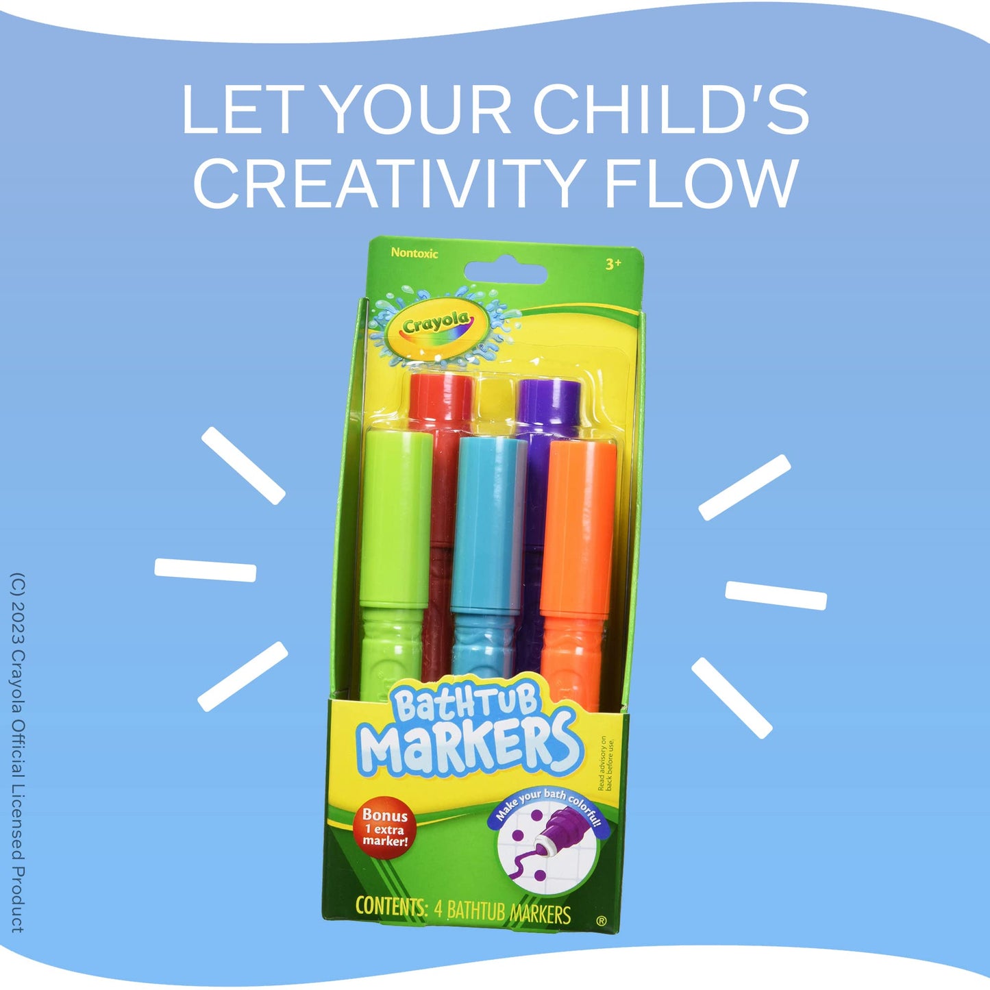 Crayola Taste Beauty Bathtub Markers – Washable Bath Crayons (5 Colors)