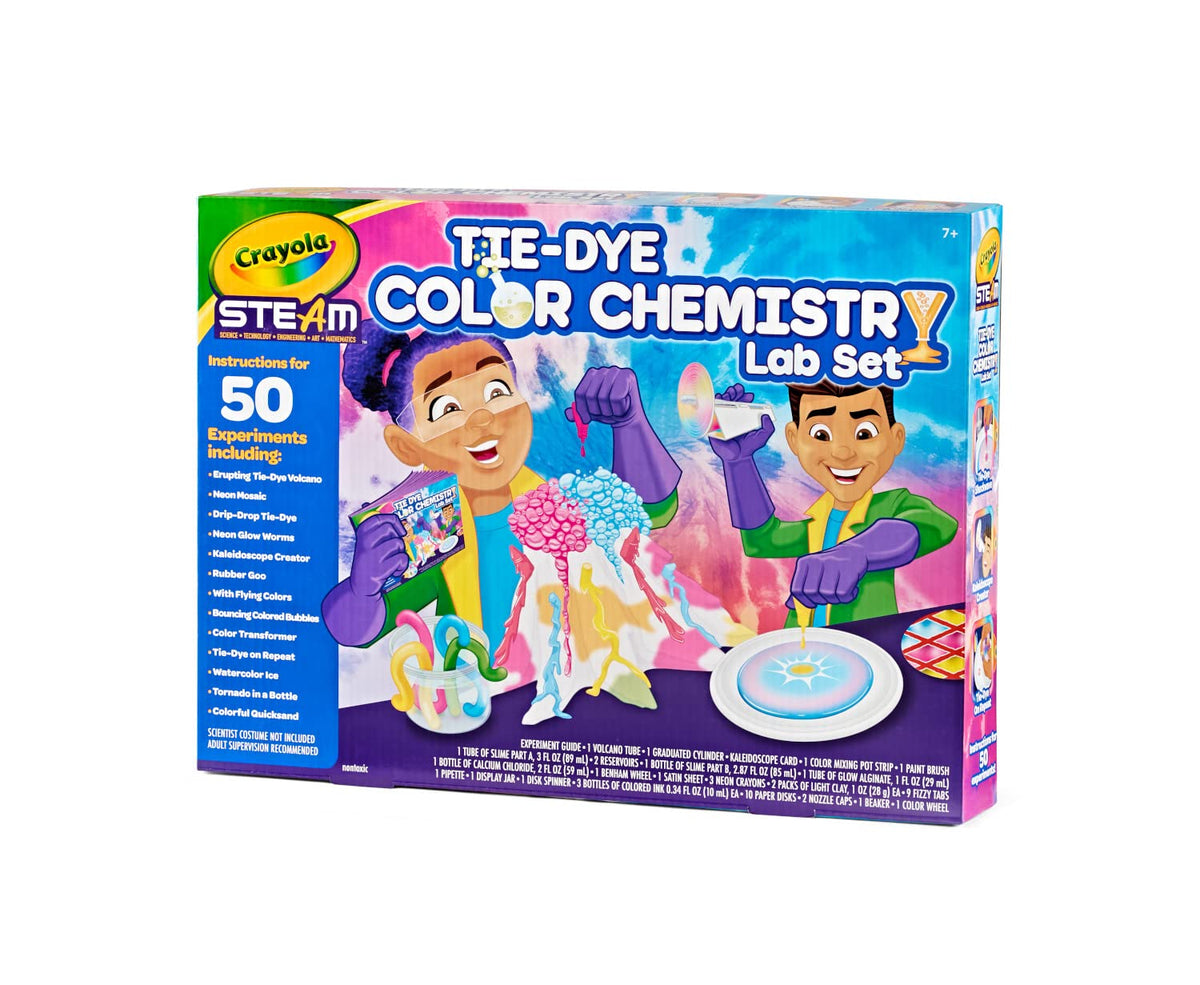 Crayola Tie Dye Color Chemistry Set for Kids | STEM Activities for Ages 7-10