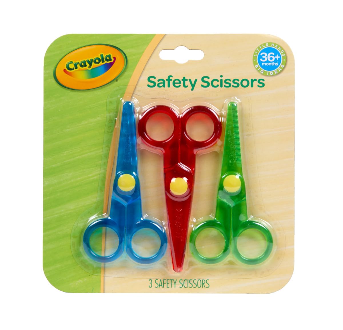 Crayola Toddler Safety Scissors 3pk – Blunt Tip Preschool Scissors for Left & Right Hands
