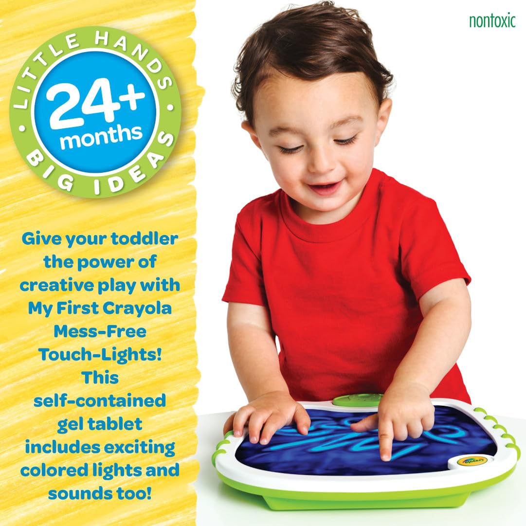 Crayola Toddler Touch Lights Doodle Board – Mess-Free Light-Up Musical Drawing for 2+