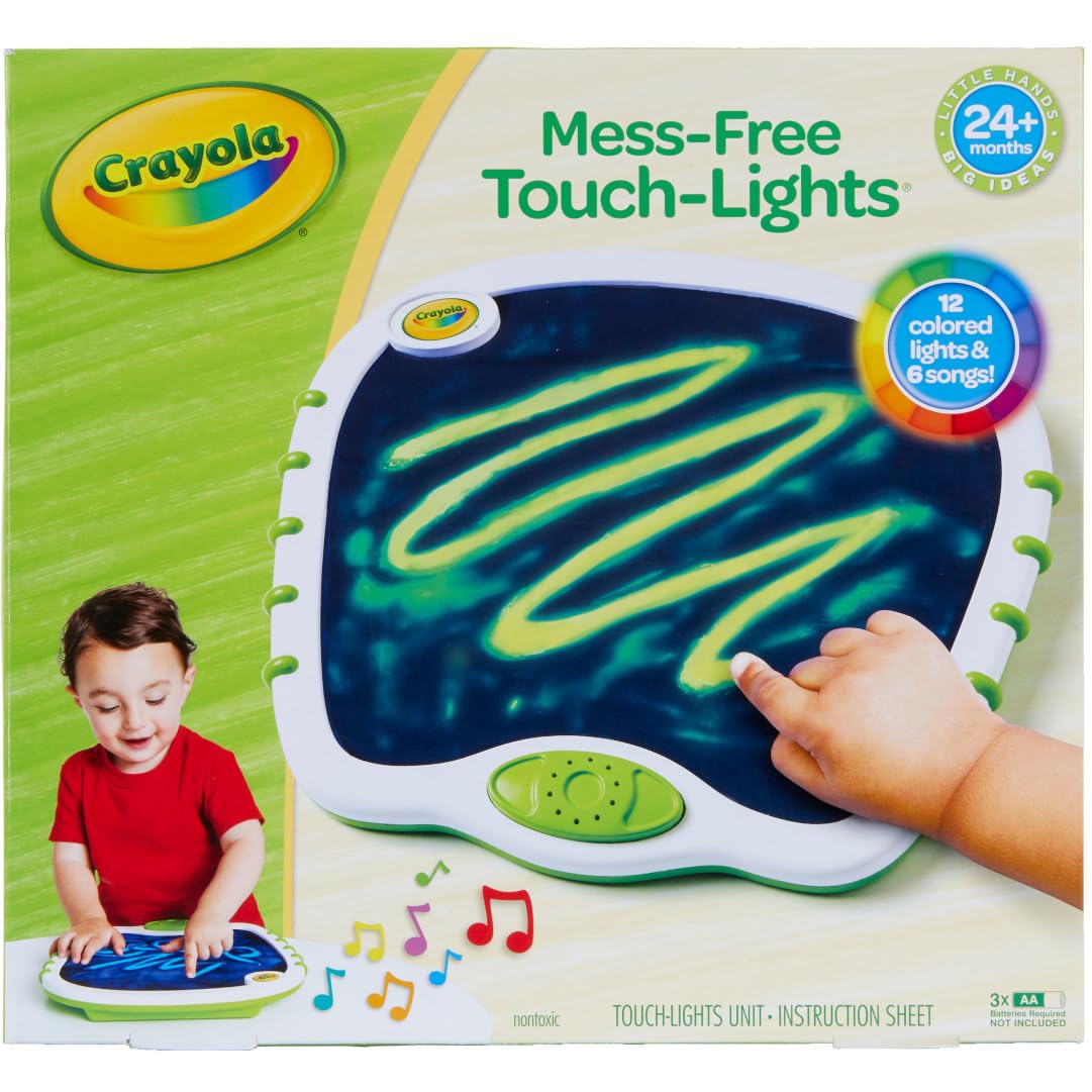 Crayola Toddler Touch Lights Doodle Board – Mess-Free Light-Up Musical Drawing for 2+
