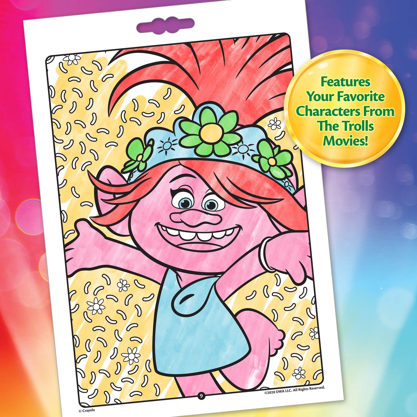 Crayola Trolls World Tour Color & Activity Pad – 32 Pages, 7 Mini Washable Markers