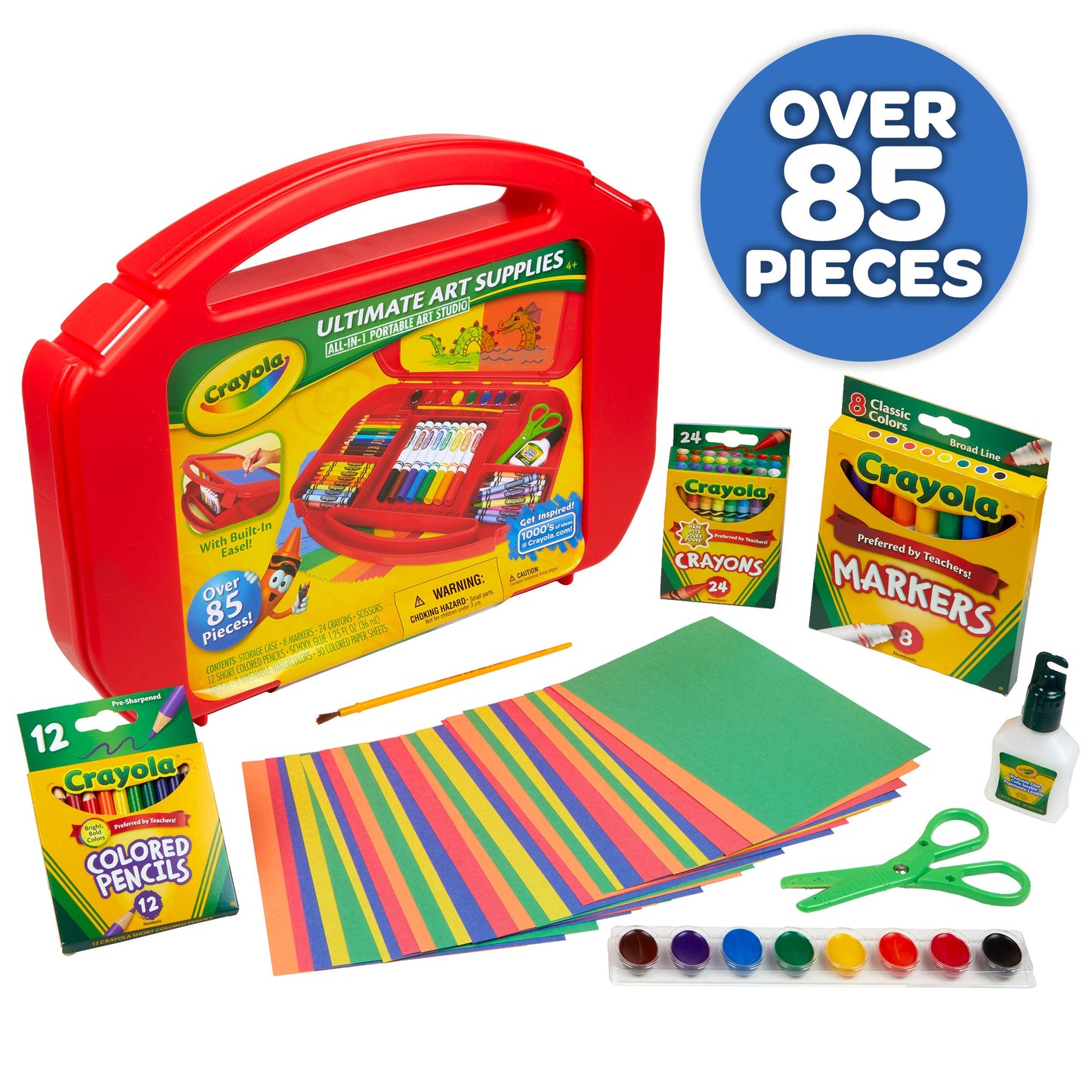 Crayola Ultimate Art Case With Easel – 85-Piece Kids Art Set, Amazon Exclusive