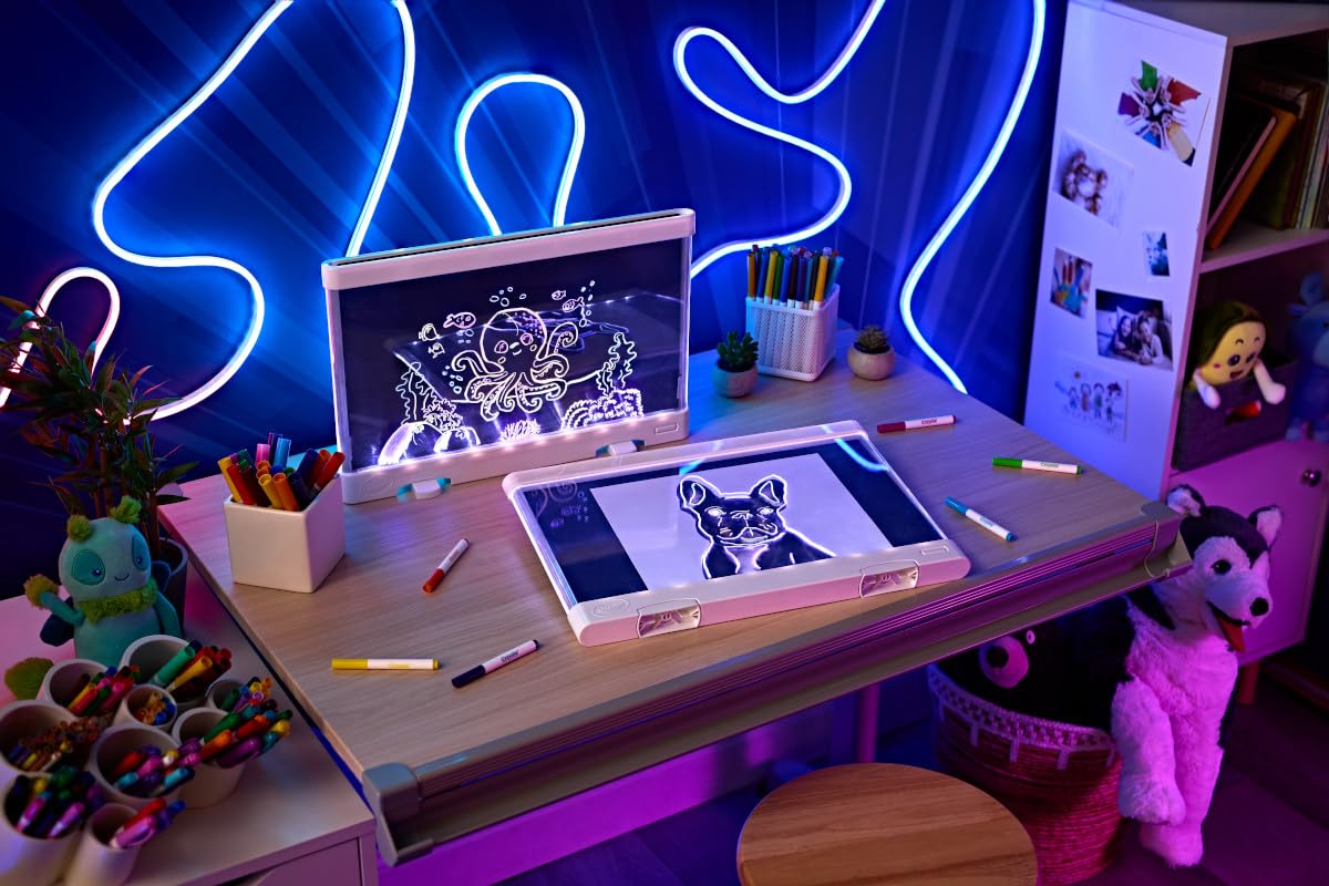 Crayola Ultimate Light Board White – LED Drawing Board for Kids, Tracing Pad & Gift Idea