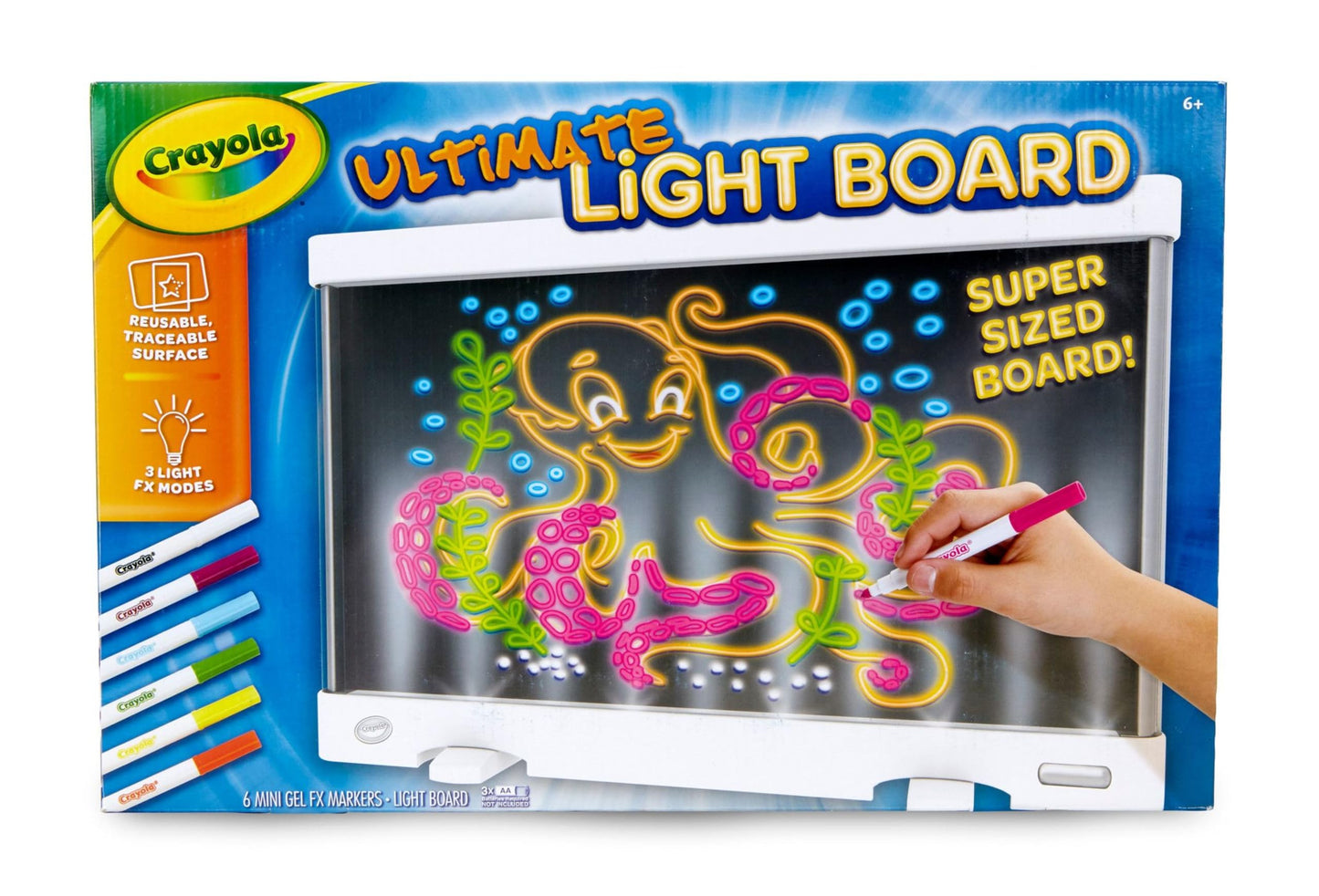 Crayola Ultimate Light Board White – LED Drawing Board for Kids, Tracing Pad & Gift Idea