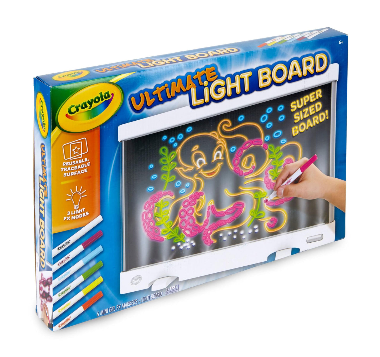 Crayola Ultimate Light Board White – LED Drawing Board for Kids, Tracing Pad & Gift Idea
