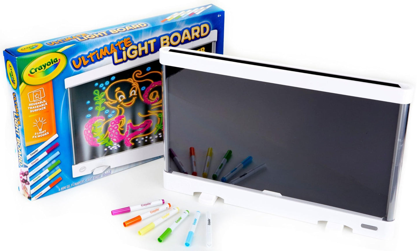 Crayola Ultimate Light Board White – LED Drawing Board for Kids, Tracing Pad & Gift Idea