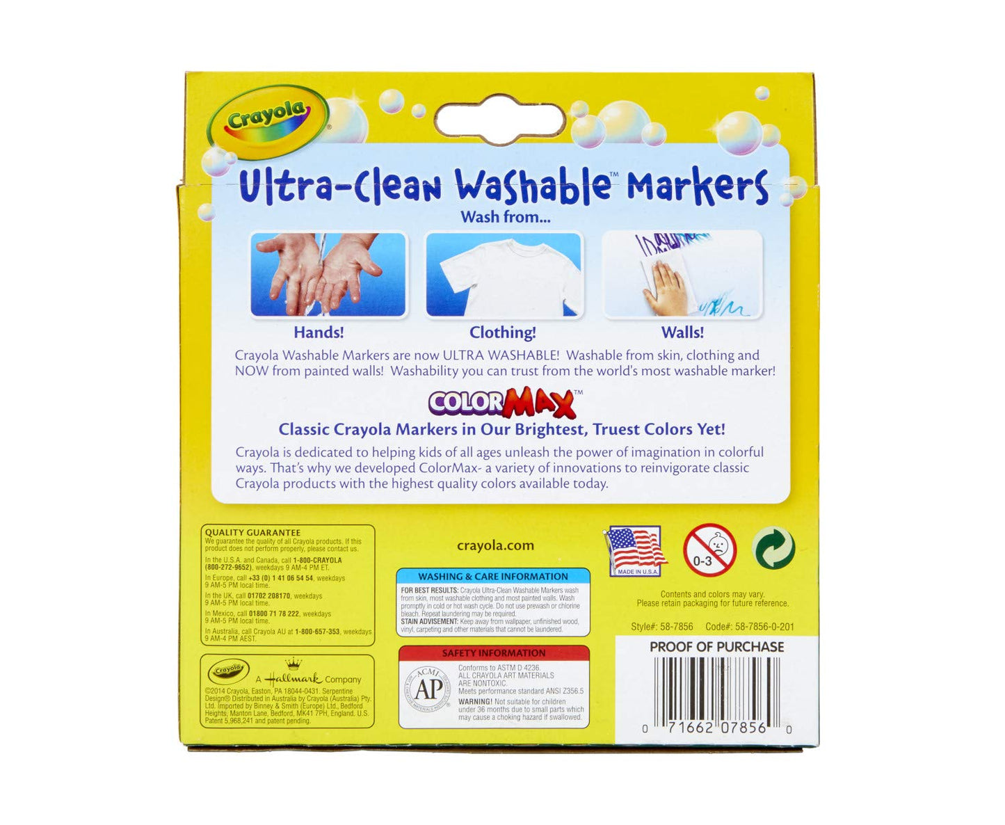 Crayola Ultra Clean Washable Markers, Tropical – 10 Count