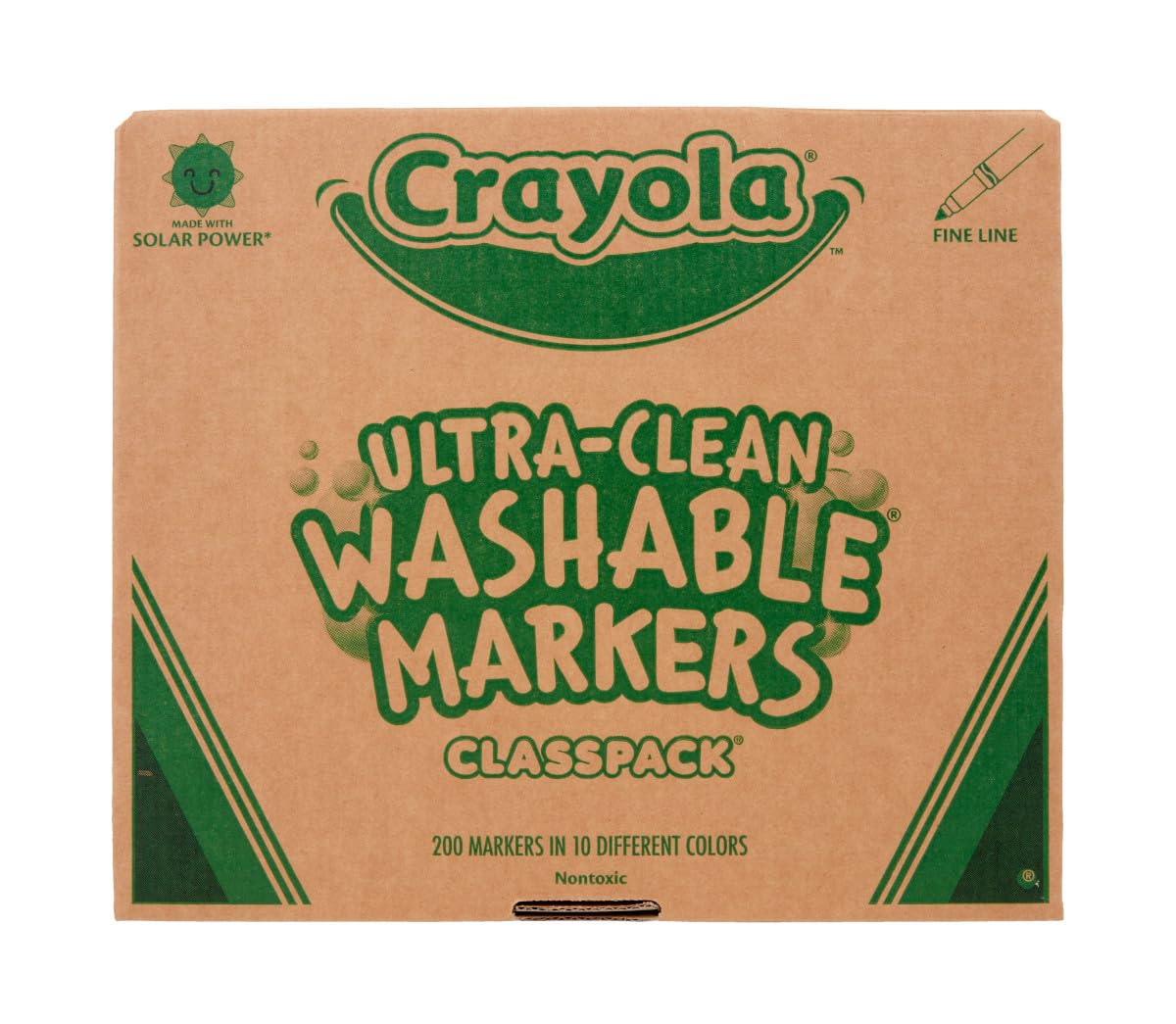 Crayola Ultra Clean Washable Markers Classpack 200ct – 10 Colors
