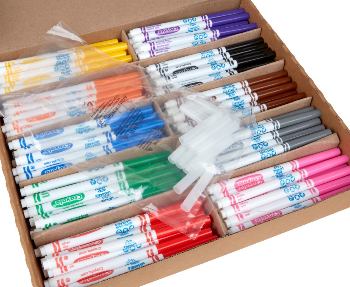 Crayola Ultra Clean Washable Markers Classpack 200ct – 10 Colors