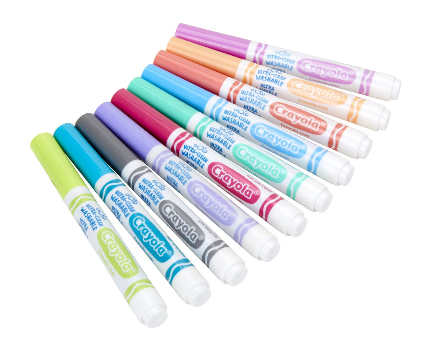 Crayola Ultra Clean Washable Markers, Tropical – 10 Count