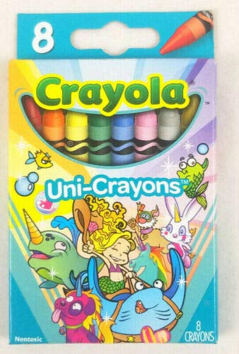 Crayola Uni-Crayons 8-Count Flip Top Box: Unicorn Colors
