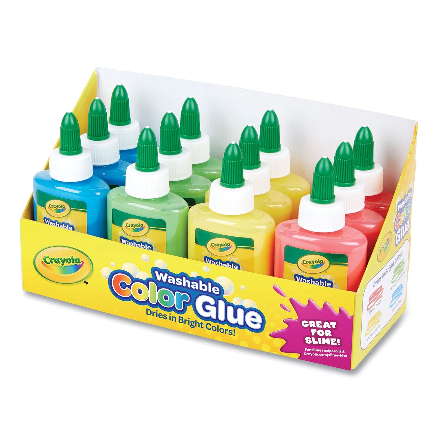 Crayola Washable Color Glue Tray – Multicolor, 12-Pack (US, One Size)