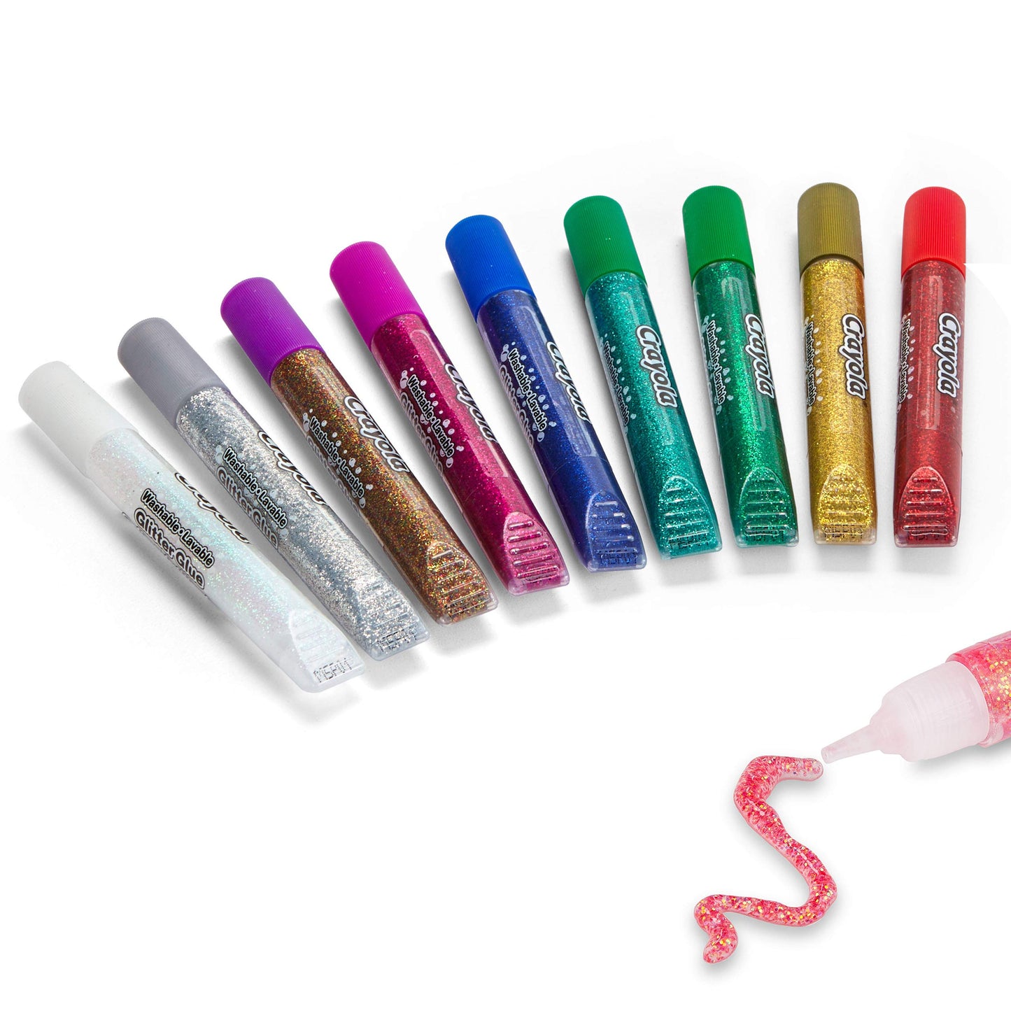 Crayola Washable Glitter Glue Pens – 9 Count (Colors May Vary)