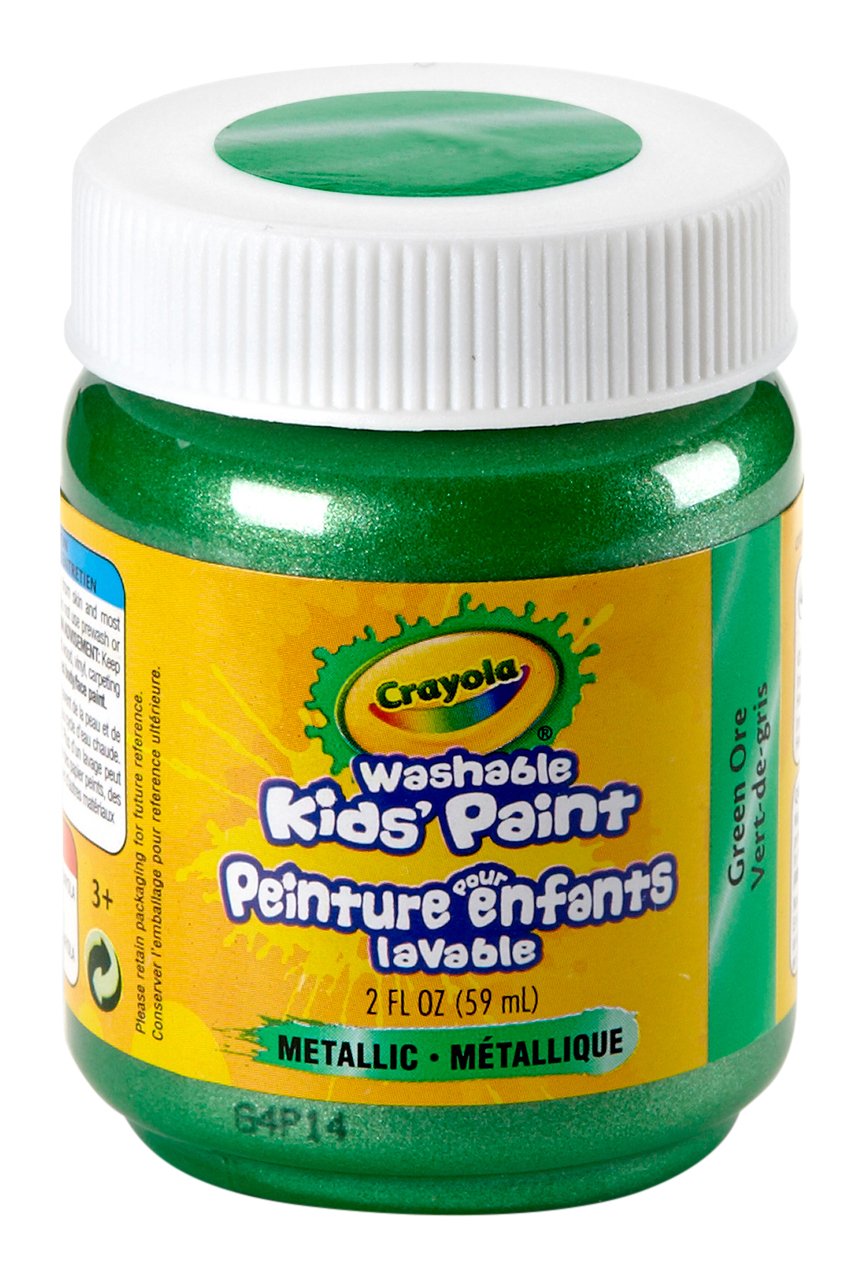 Crayola Washable Kids Paint 2 oz – Green Ore | Bright Color, Easy Clean-Up
