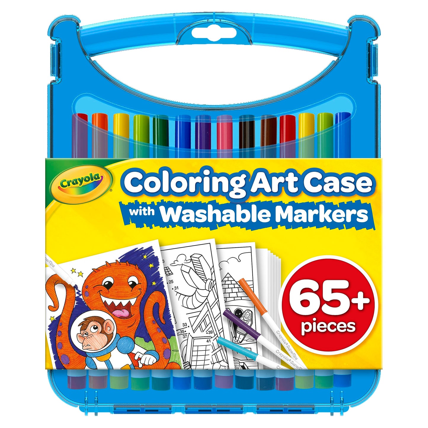 Crayola Super Tips Coloring Art Case – 65-Piece Kids Gift Set