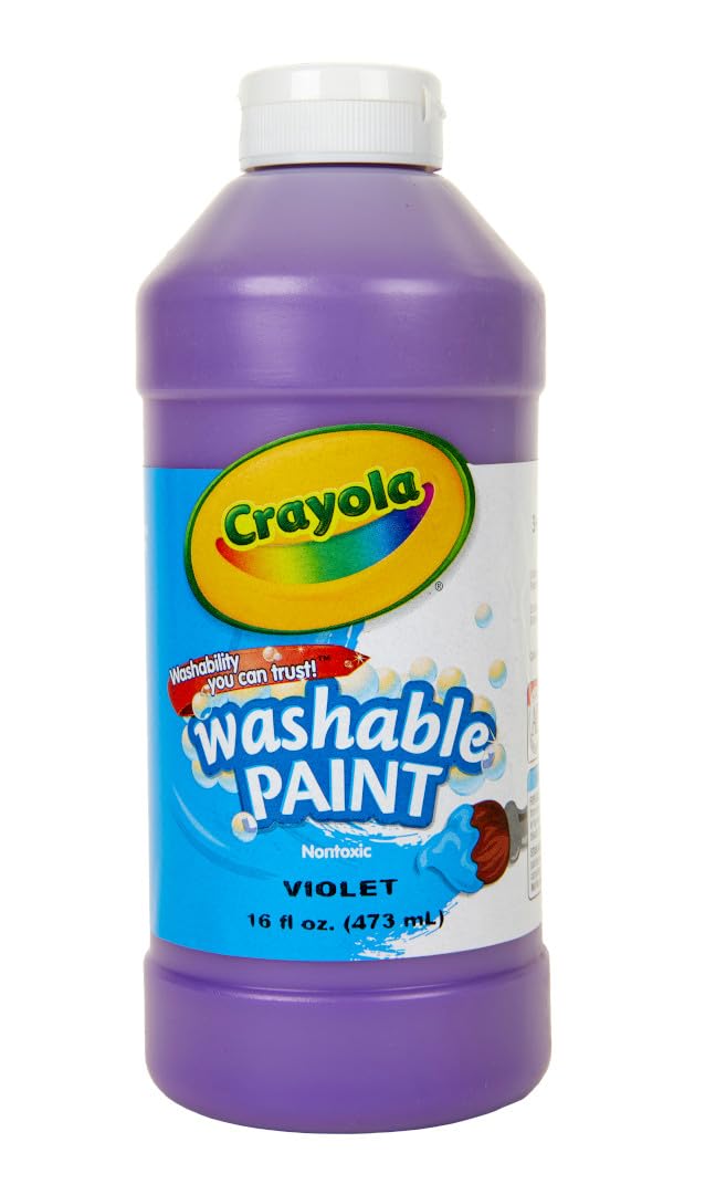 Crayola Washable Paint 16oz Violet/Purple – Easy Clean-Up & Vibrant Coverage