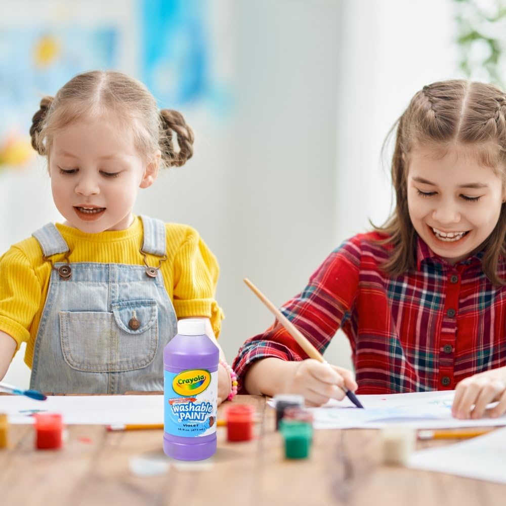 Crayola Washable Paint 16oz Violet/Purple – Easy Clean-Up & Vibrant Coverage