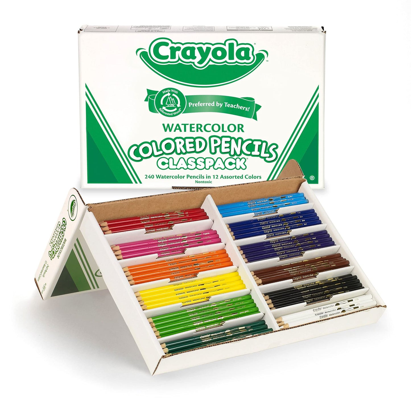 Crayola Watercolor Classpack – 240 Pencils for Dry & Wet Techniques | Creative Art Supplies