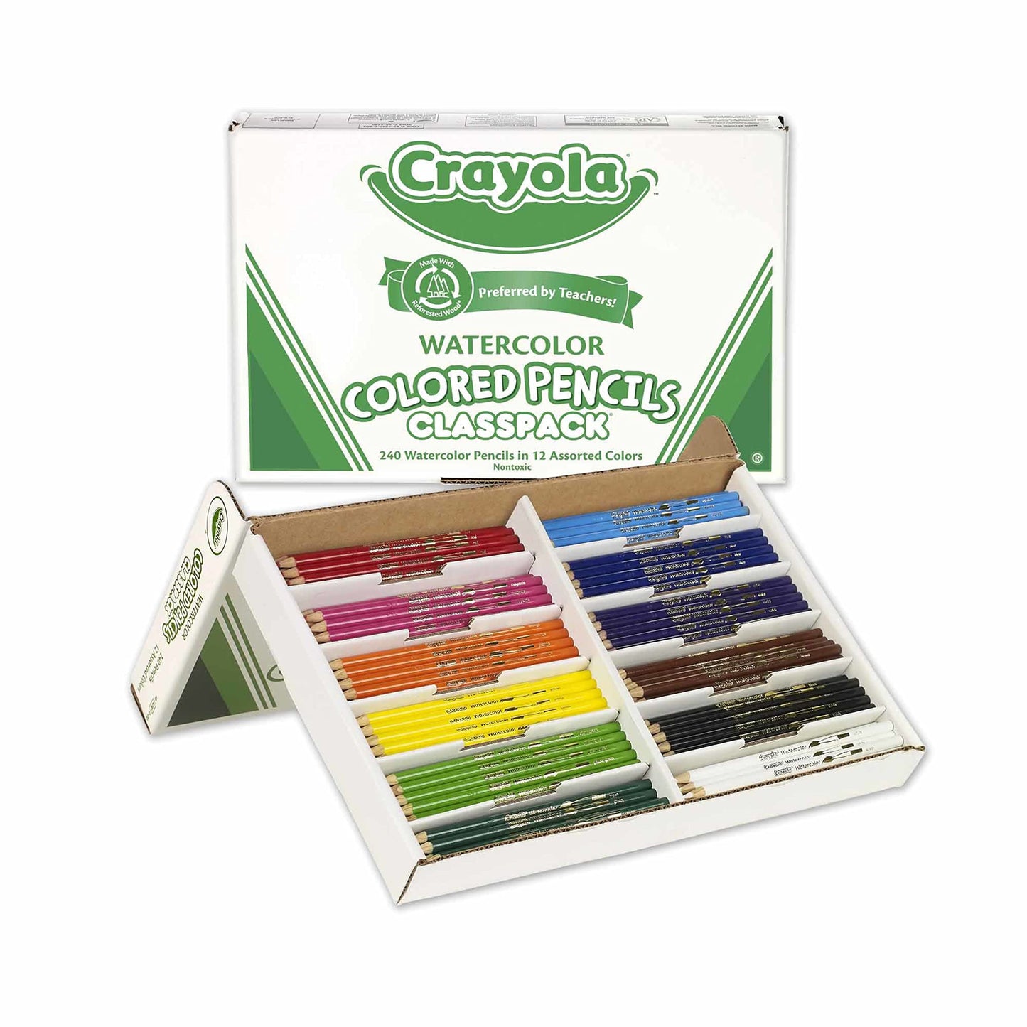 Crayola Watercolor Classpack – 240 Pencils for Dry & Wet Techniques | Creative Art Supplies