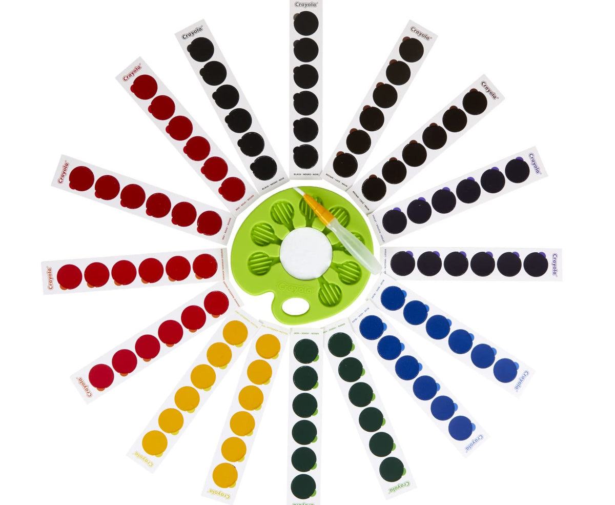 Crayola Watercolor Pop & Paint Palette — Mess-Free, Washable Kids Paint Kit