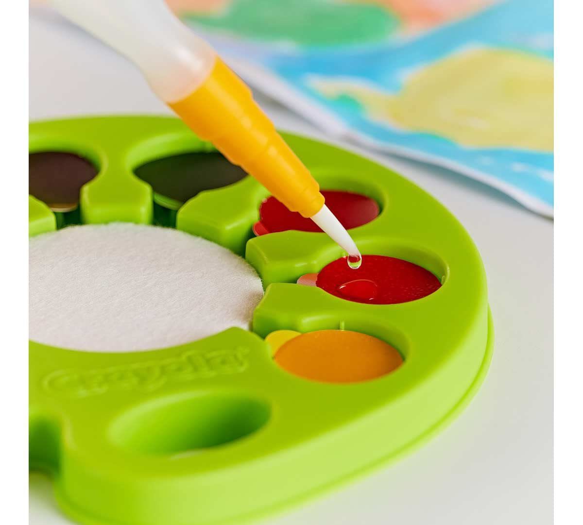 Crayola Watercolor Pop & Paint Palette — Mess-Free, Washable Kids Paint Kit