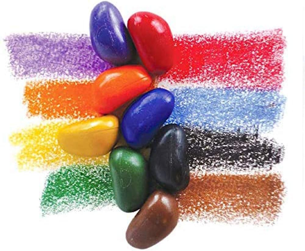 Crayon Rocks: 16-Color Tripod-Grip Crayons for Handwriting Development (Red Velvet Bag)