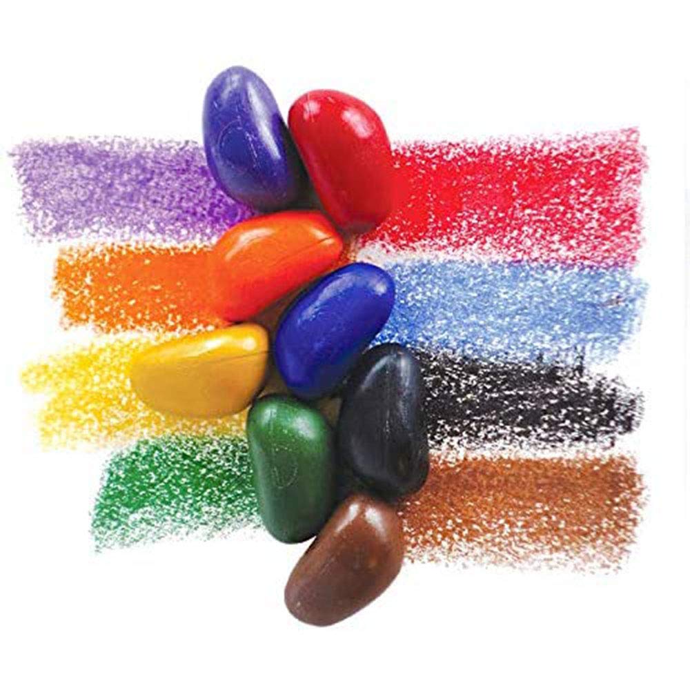 Crayon Rocks Just Rocks in a Box ter 64 Count, 8 Colors, Tripod-Grip Crayons for Handwriting Development