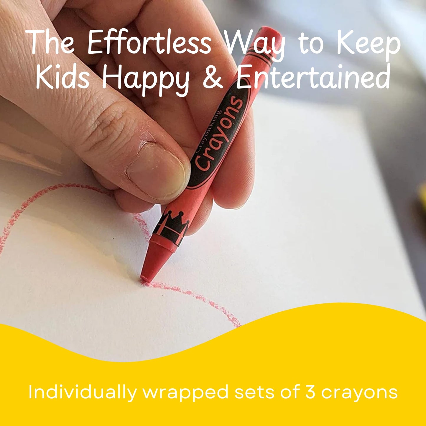 CrayonKing 100 Sets of 3-Packs in Cello (300 Bulk Crayons) – Kid-Safe, Non-Toxic, For Parties, Classrooms, Restaurants & Events