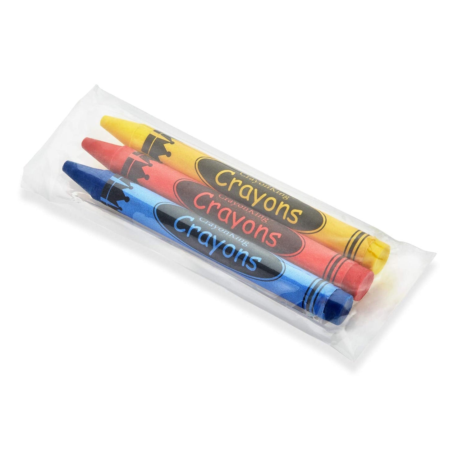 CrayonKing 100 Sets of 3-Packs in Cello (300 Bulk Crayons) – Kid-Safe, Non-Toxic, For Parties, Classrooms, Restaurants & Events