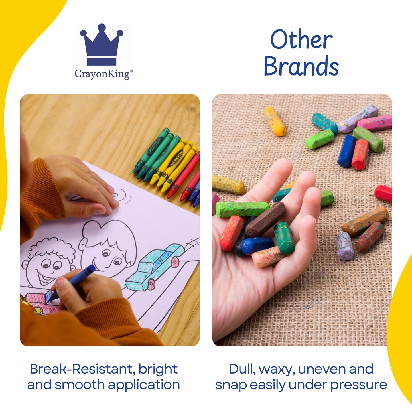 CrayonKing 100 Sets of 3-Packs in Cello (300 Bulk Crayons) – Kid-Safe, Non-Toxic, For Parties, Classrooms, Restaurants & Events