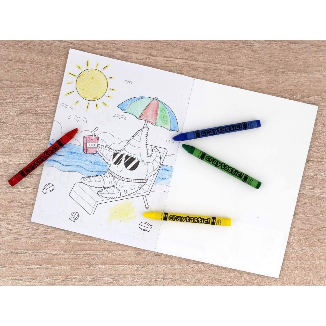Craytastic! 300 Premium Crayons — 75 Sets of 4, Cellophane Wrapped, Non-Toxic
