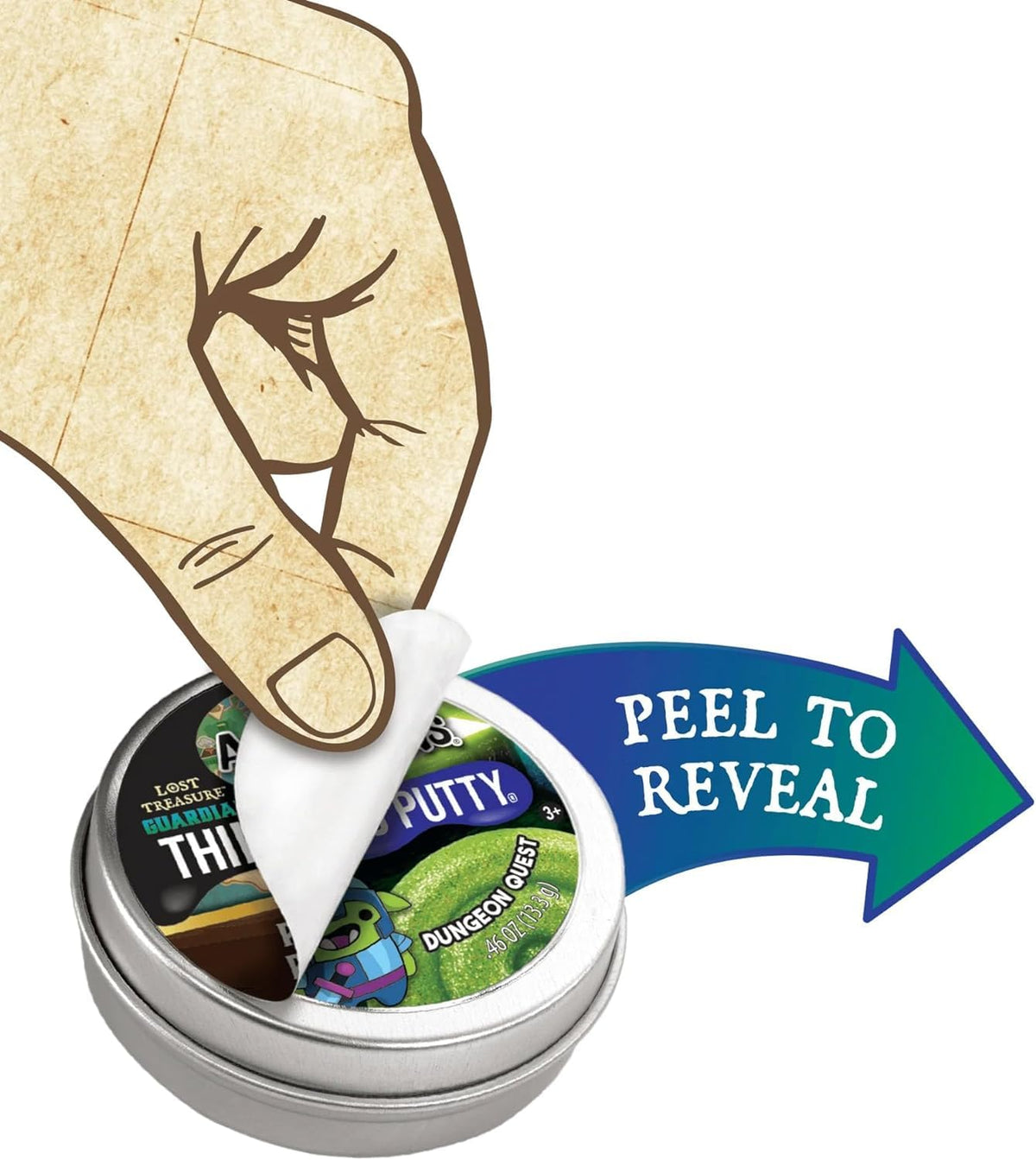 Crazy Aaron’s Lost Treasure Guardians Thinking Putty – Mini Tin 4 Pack | Made in USA