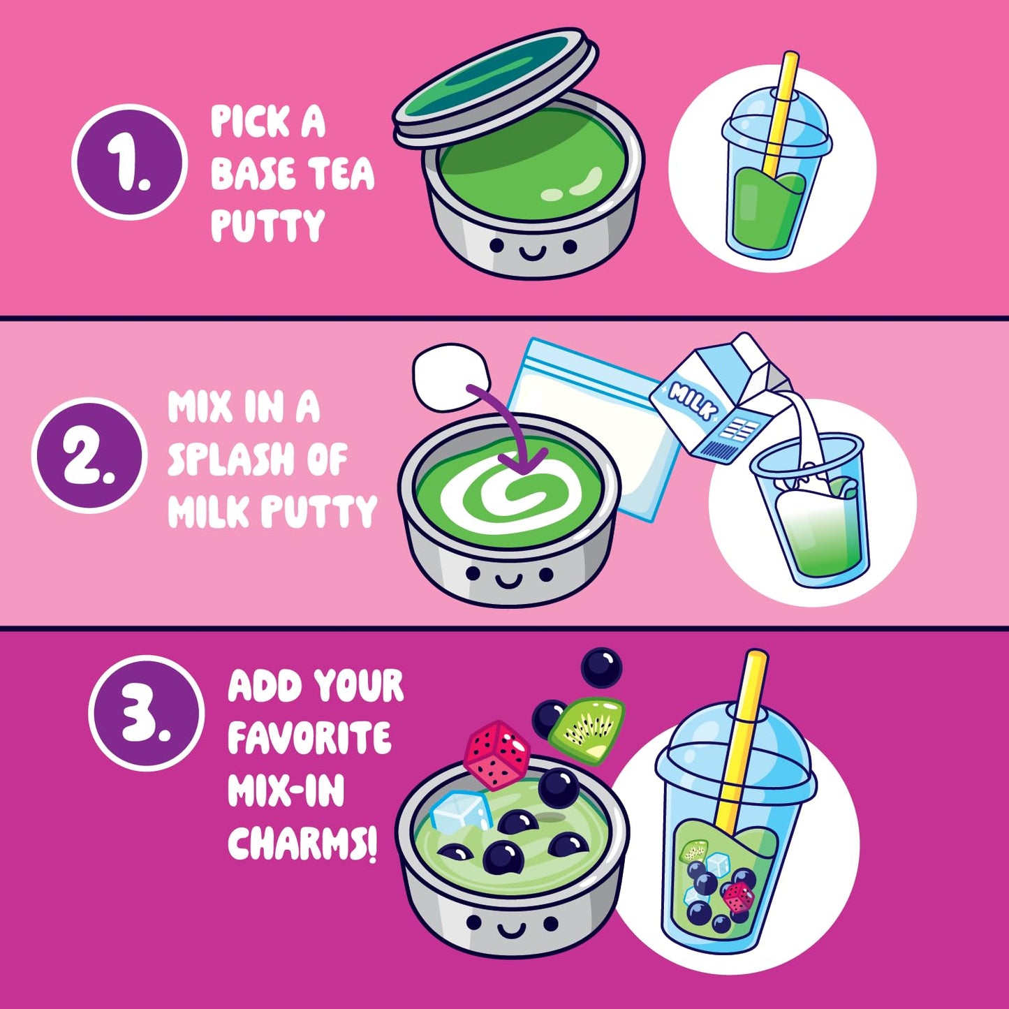 Crazy Aaron's Mixed by Me Boba Thinking Putty Kit – Made in USA