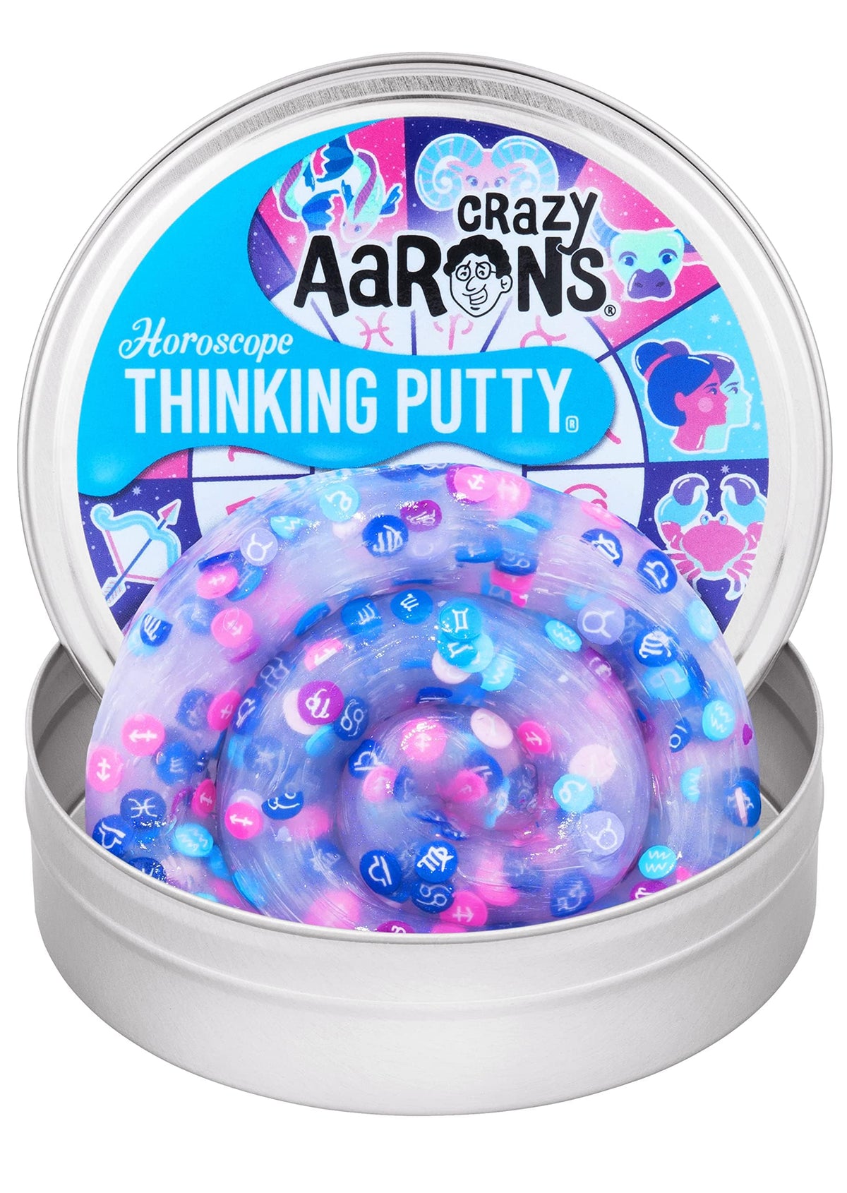 Crazy Aaron's Thinking Putty Horoscope - 4in Tin, Sensory Putty for Kids & Adults