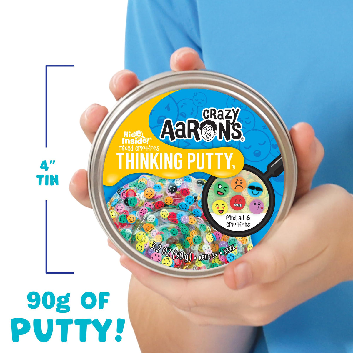 Crazy Aaron's Thinking Putty Mixed Emotions - Multi-Color Sensory Putty in a 4-inch Tin