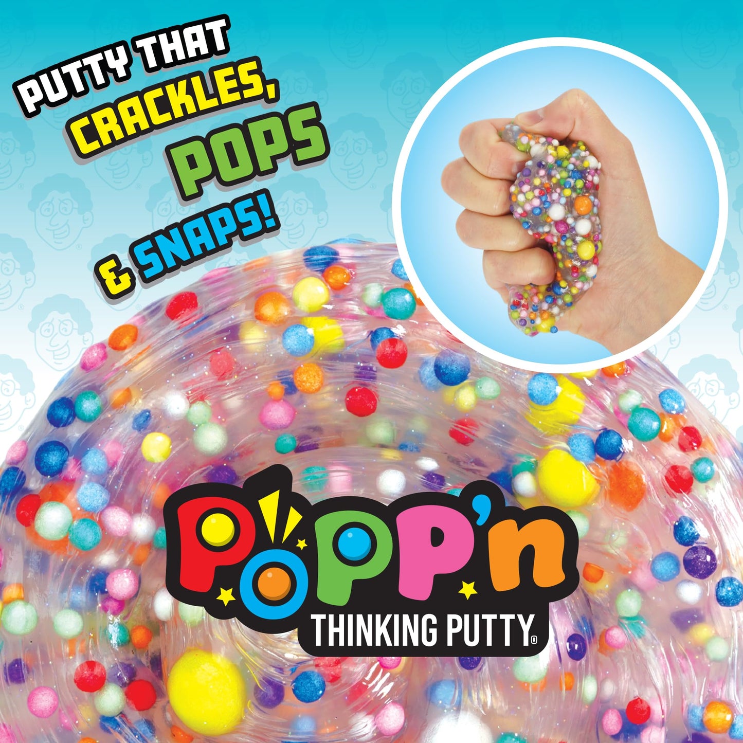 Crazy Aaron's Thinking Putty Poke'N Dots Popp’n – Multi-Color Sensory Putty in Tin