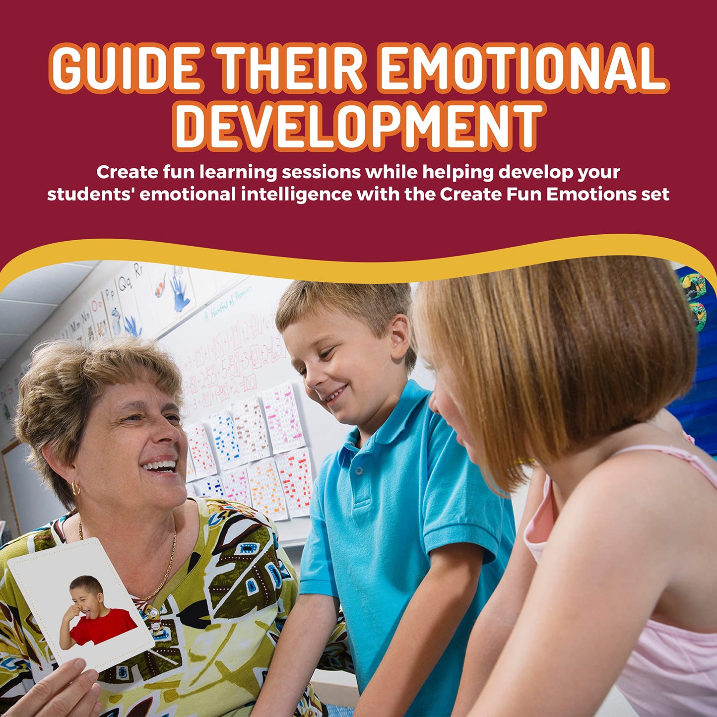 CreateFun 50 Emotions Flash Cards Vol. 1 – Emotion Learning Cards for All Ages