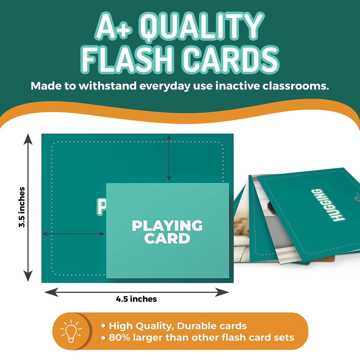 CreateFun 50 Action Verbs Flash Cards – Vocabulary Builder for Speech Therapy, ESL & Homeschooling