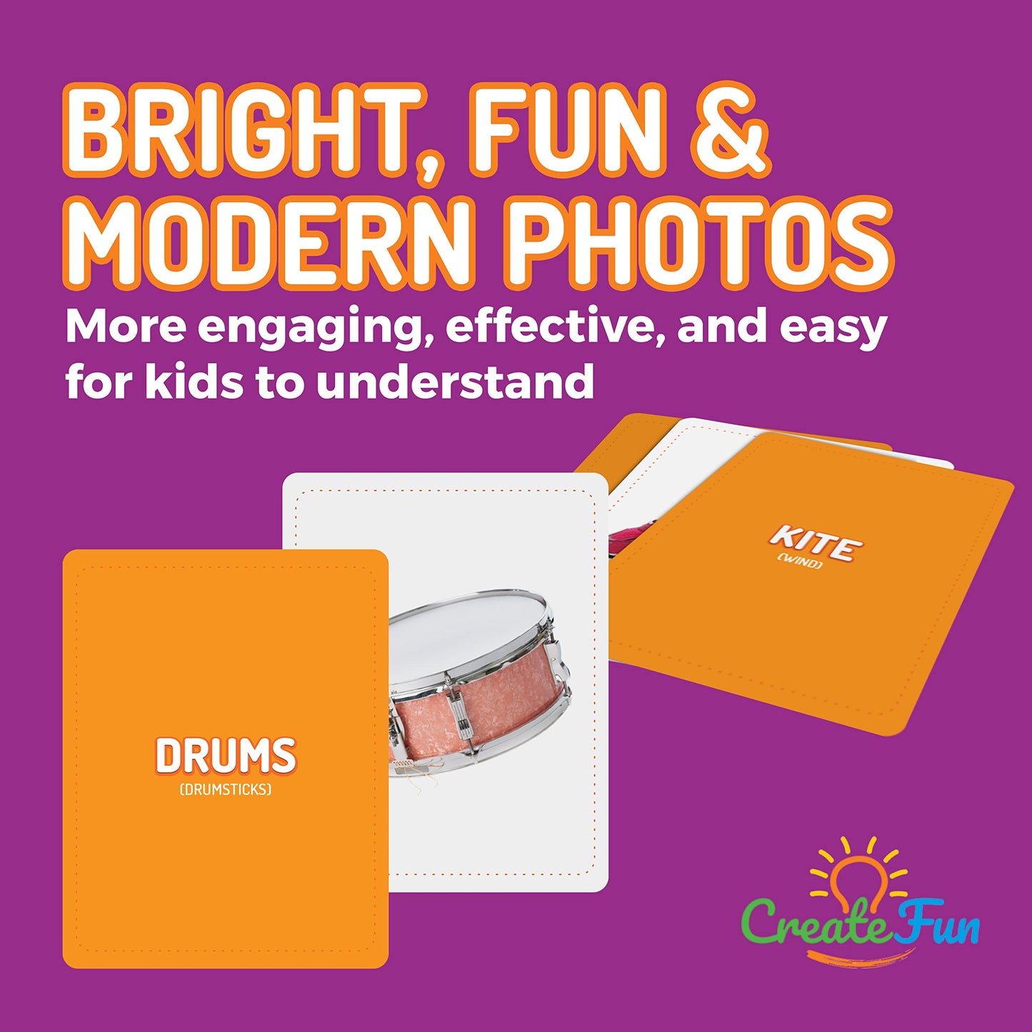 CreateFun Go Together Flash Cards – 50 Realistic Matching Cards for Speech Therapy, ESL & Dementia