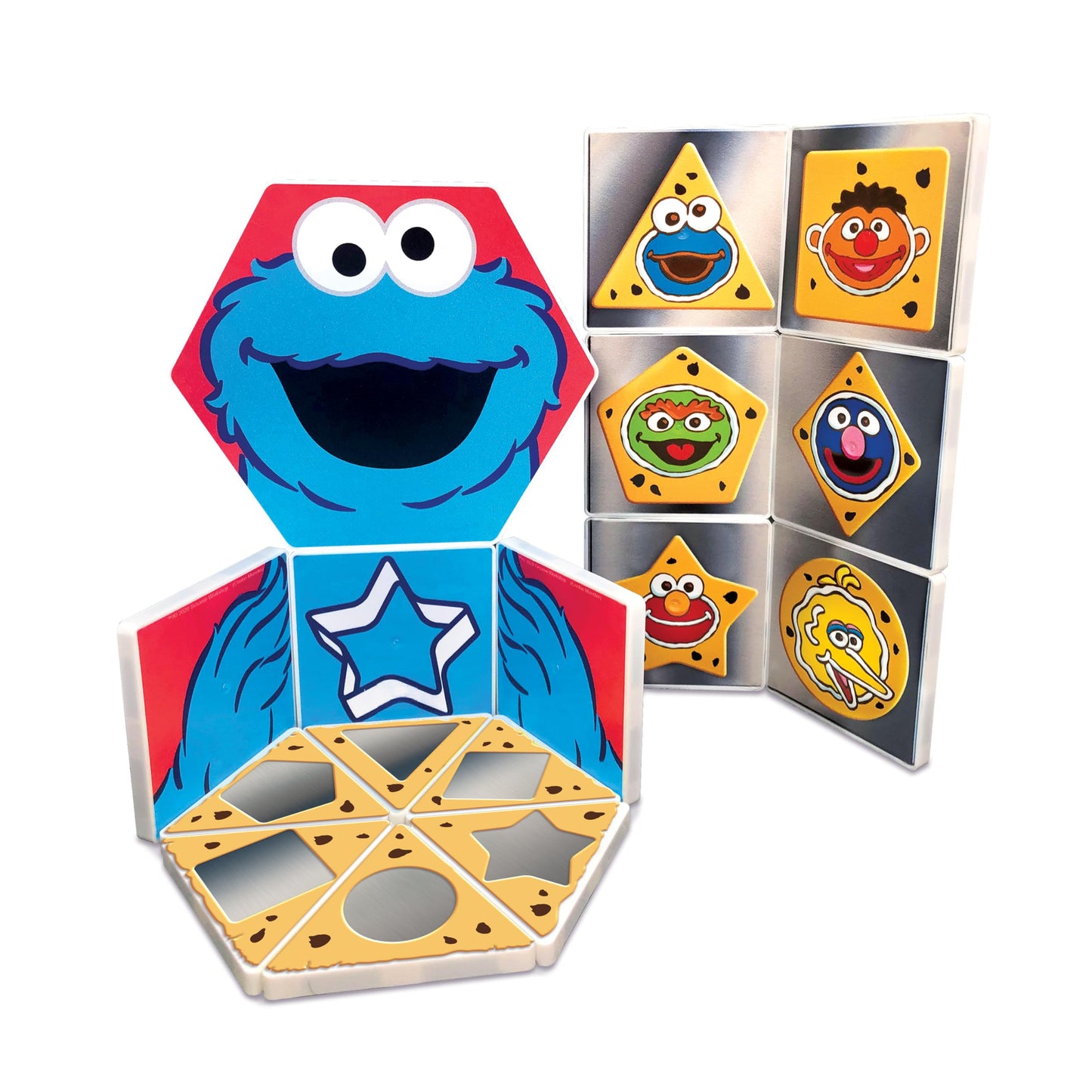 CreateOn Cookie Monster Shapes Magnetic Playset – 17-Piece STEM & Montessori Toys