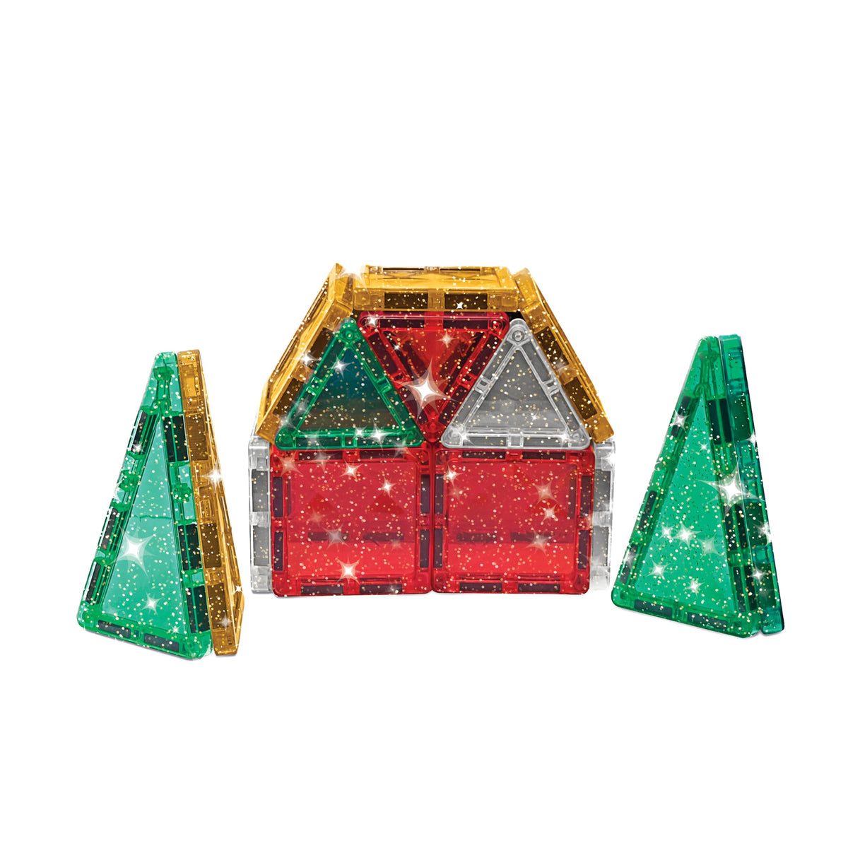 CreateOn Crayola Glitter PIP Magnetic Tiles – 27-Piece Travel STEM Building Toy for Kids