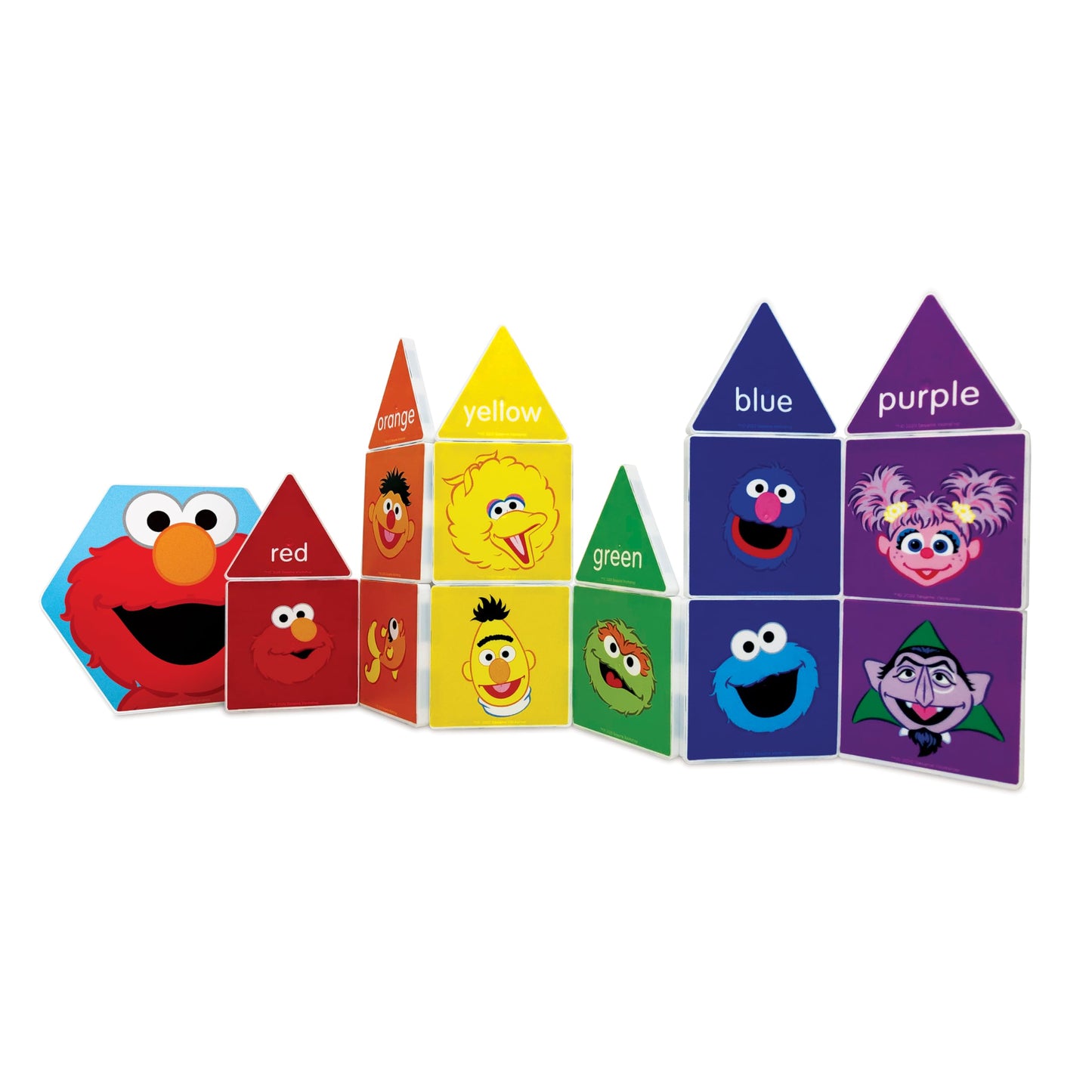 CreateOn Sesame Street Magnetic Tiles – Elmo & Friends, 17 Pieces, Ages 3+