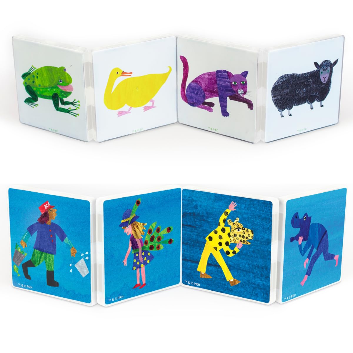 CreateOn Eric Carle Brown Bear & Polar Bear Magnetic Tiles – 24-Piece STEM Building Set for Kids 3+