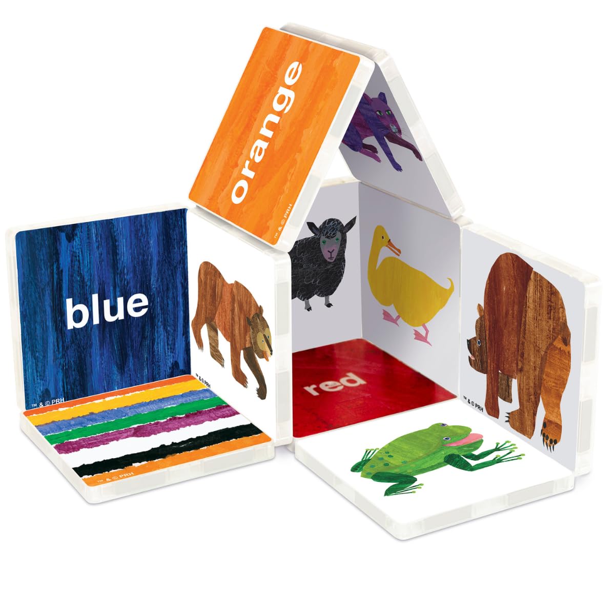 CreateOn Eric Carle Brown Bear & Polar Bear Magnetic Tiles – 24-Piece STEM Building Set for Kids 3+