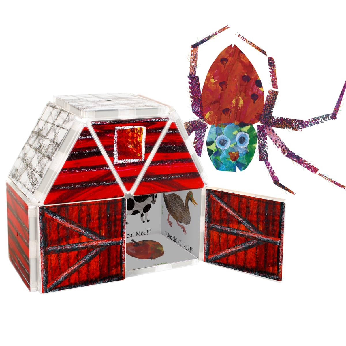 CreateOn Eric Carle Magnetic Tiles – The Very Hungry Caterpillar & The Very Busy Spider (24 pcs)
