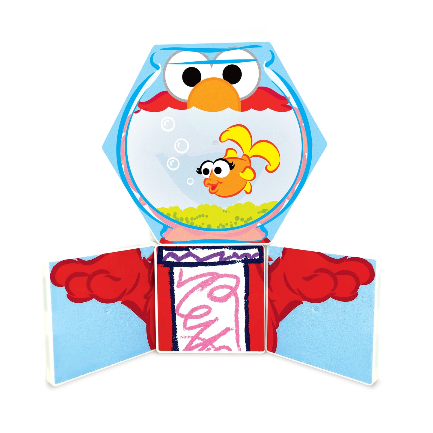 CreateOn Sesame Street Magnetic Tiles – Elmo & Friends, 17 Pieces, Ages 3+