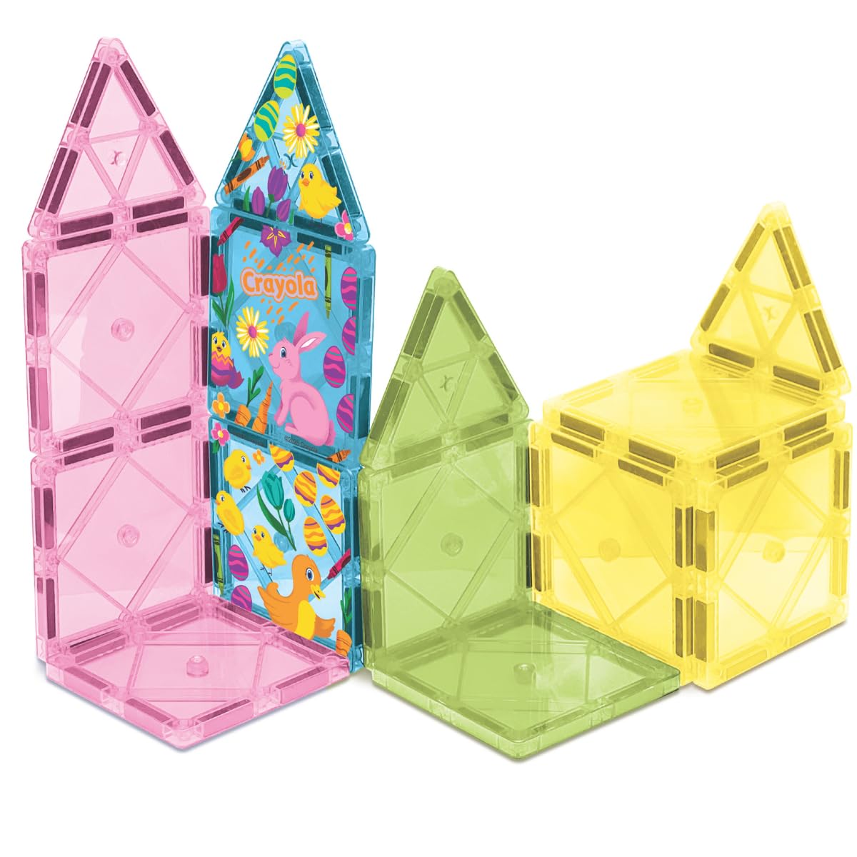 CreateOn Crayola Easter Magnetic Tile Set – 14-Piece STEM & Montessori Toys for Kids 3+